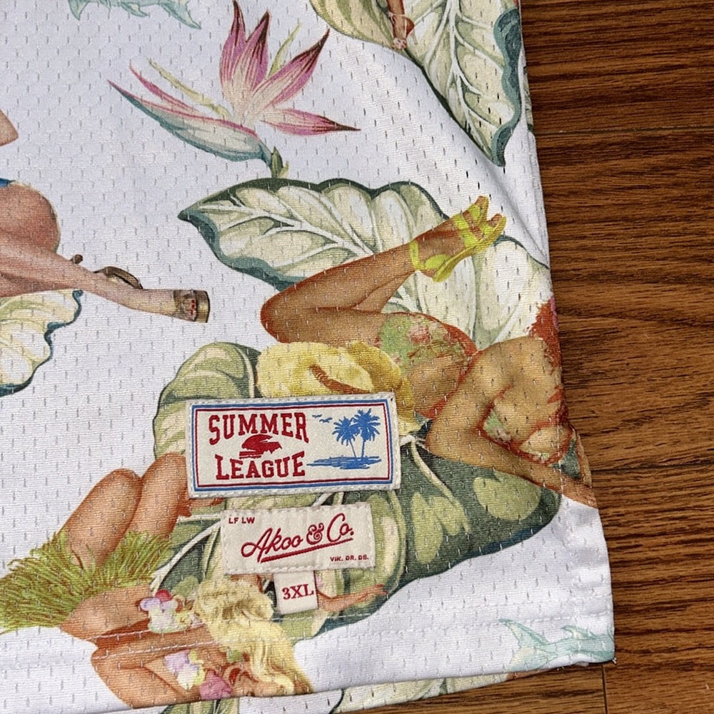 Akoo & Co Jersey Kings Summer League Women's Pinup Bold All Over Print SZ 3XL - Picture 3 of 11